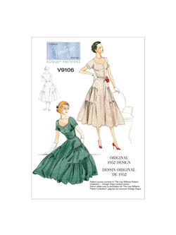 Vogue Women's Vintage Dress and Belt Sewing Pattern, 9106, 