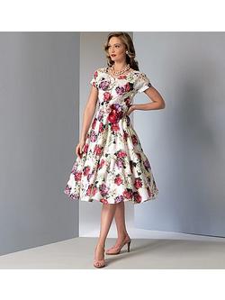 Vogue Women's Vintage Dress and Belt Sewing Pattern, 9106 - view 2, 