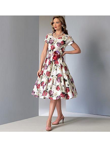 Vogue Women's Vintage Dress and Belt Sewing Pattern, 9106 - view 2, 