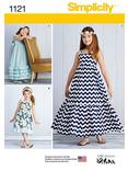 Simplicity Girls' Ruffle Detail Summer Dresses Sewing Pattern, 1121