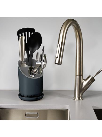 Joseph Joseph Dock Cutlery Drainer, Grey - view 2, Grey