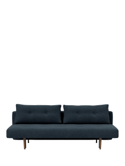 Innovation Living Recast Sofa Bed with Pocket Sprung Mattress, Dark Leg, Dark Blue Nist Blue
