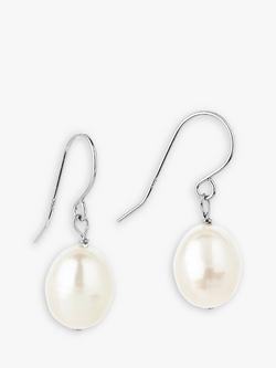 Claudia Bradby Pearl Drop Earrings, White, White