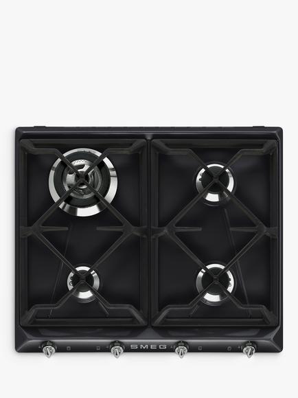 Smeg SR964NGH Victoria Gas Hob, Black, Black