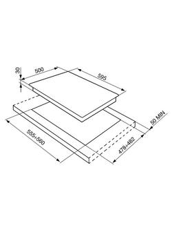 Smeg SR964NGH Victoria Gas Hob, Black - view 2, Black