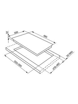 Smeg SR975XGH Victoria Integrated Gas Hob, Stainless Steel - view 2, Stainless Steel