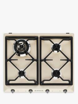 Smeg SR964PGH Victoria Integrated Gas Hob, Cream, Cream