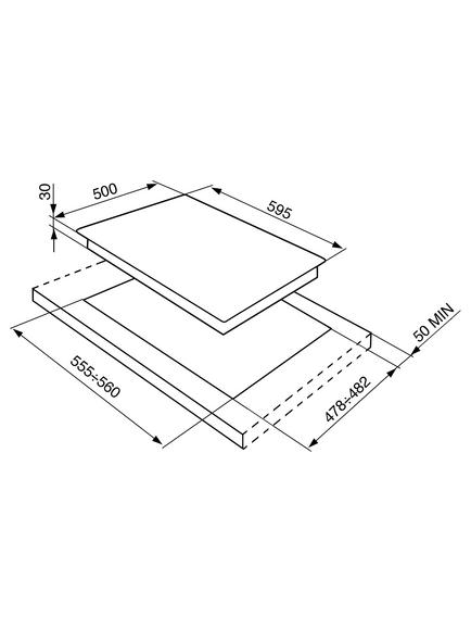 Smeg SR964PGH Victoria Integrated Gas Hob, Cream - view 2, Cream