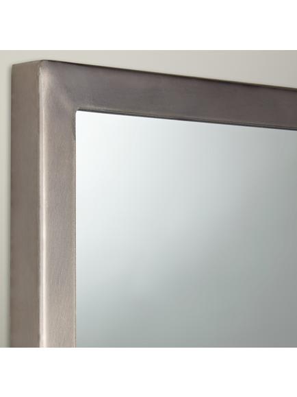 John Lewis Ivey Rectangular Mirror, 107 x 31cm - view 2, Pewter