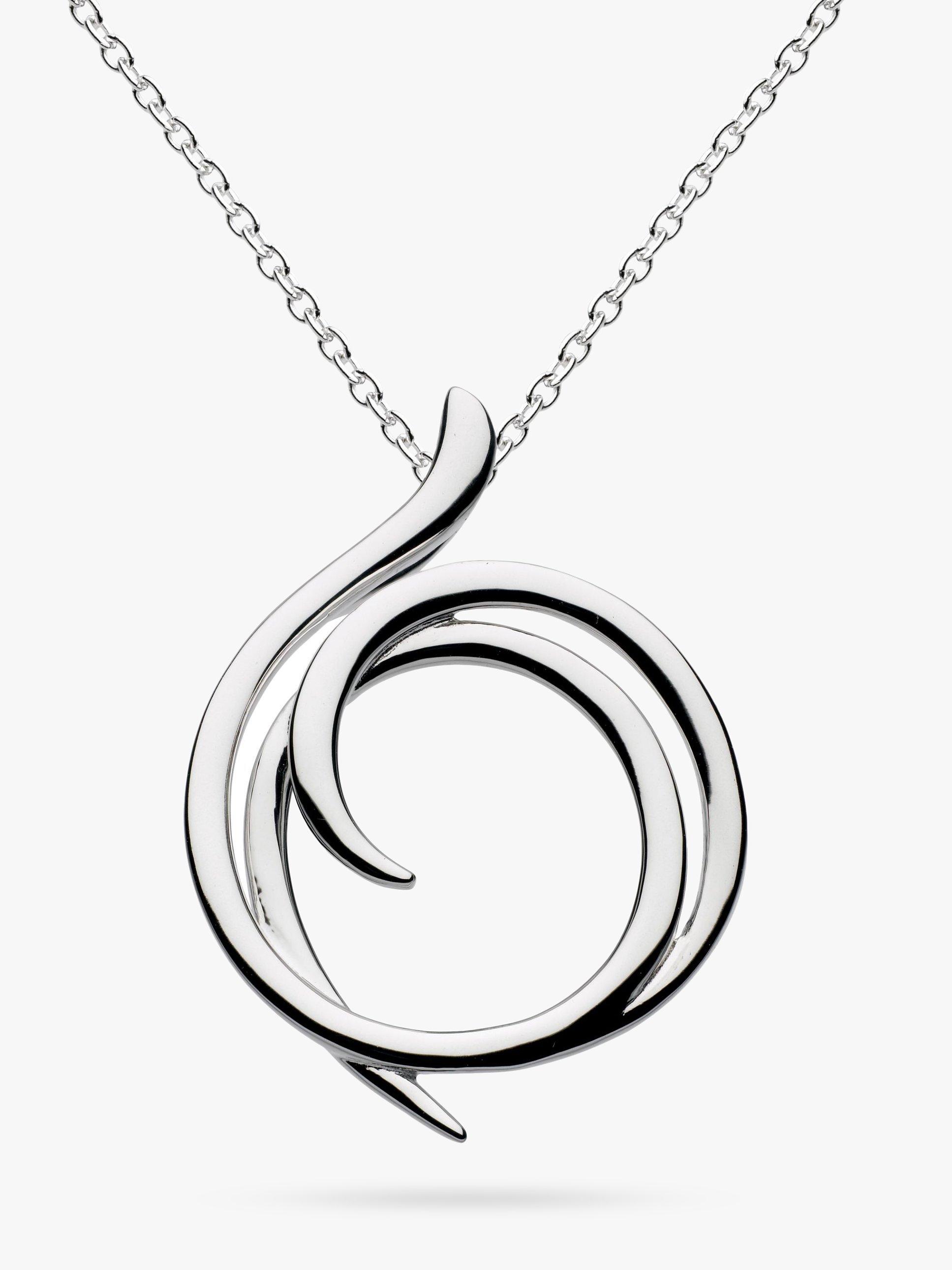 Kit Heath Sterling Silver Helix Wrap Pendant Necklace, Silver