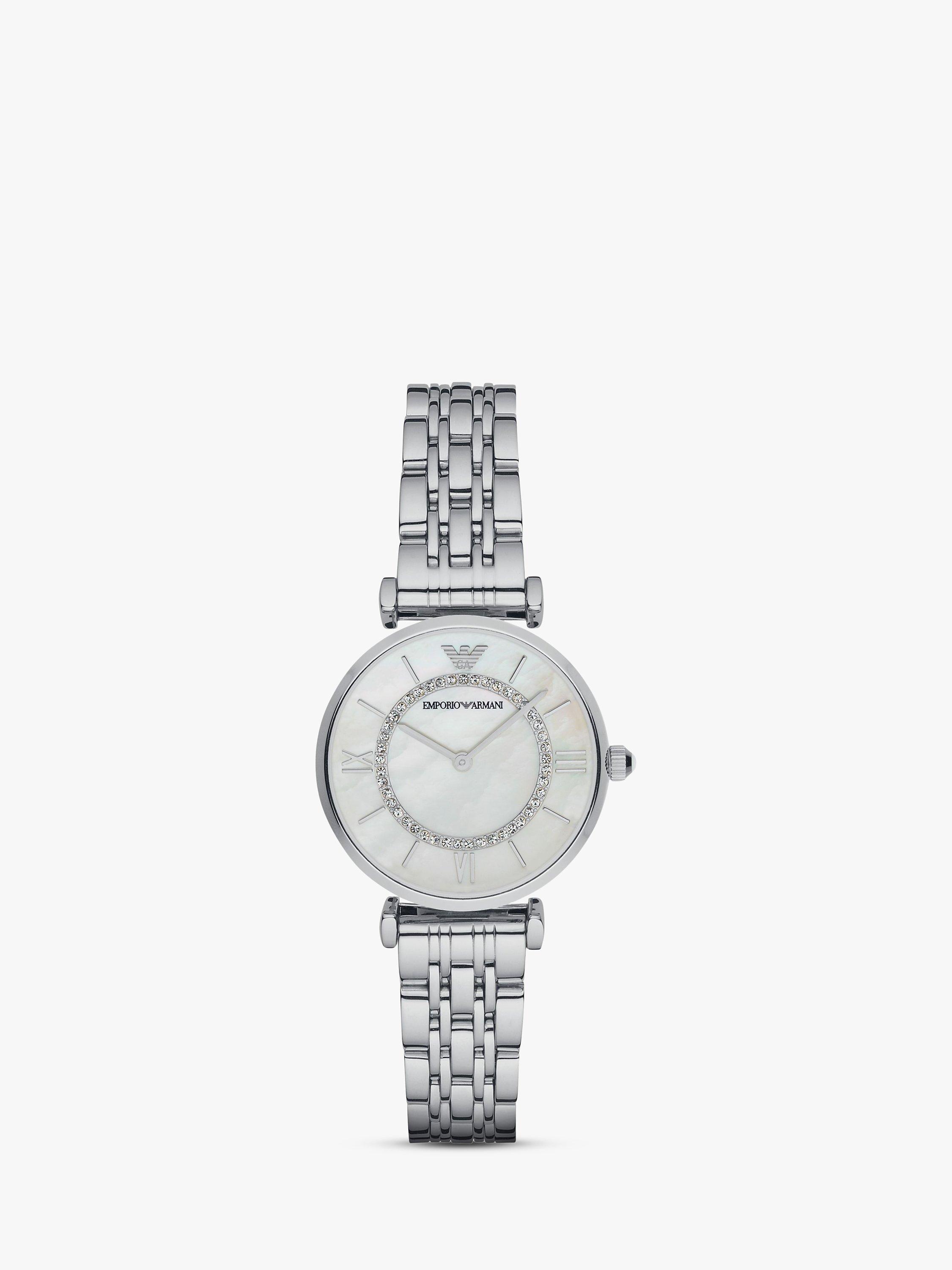 Product image 1 of 4, which shows Emporio Armani Women's Bracelet Strap Watch, Silver AR1908