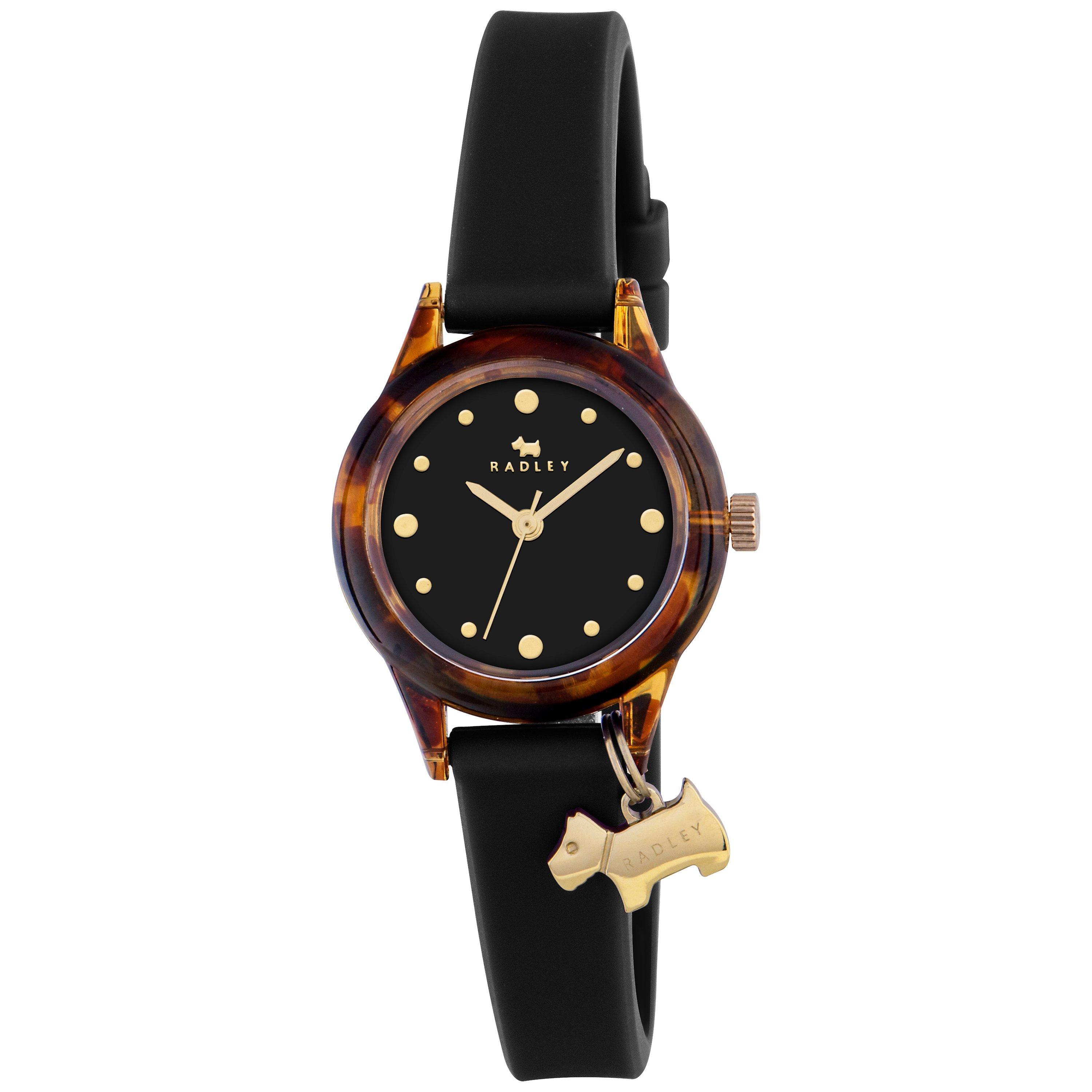 Radley Women's Watch It Silicone Strap Watch, Black RY2324