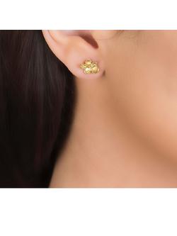 London Road 9ct Gold Kew Earrings, Gold - view 2, Gold