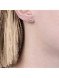 E.W Adams Diamond Buttercup Stud Earrings, White Gold - view 2, White Gold