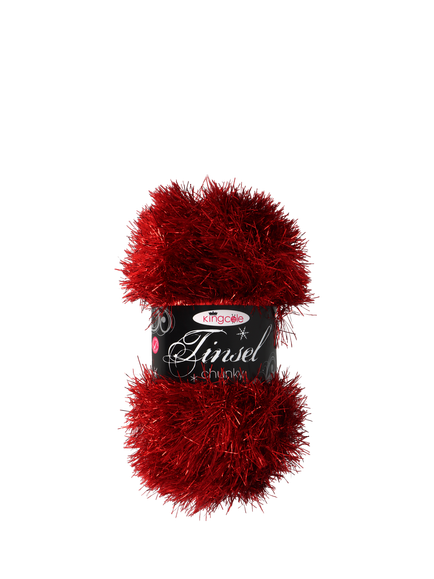 King Cole Tinsel Chunky Yarn, 50g, Claret 215