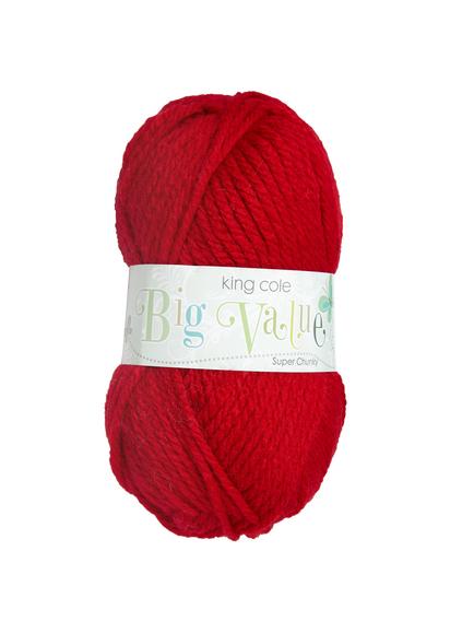 King Cole Big Value Super Chunky Yarn, 100g, Wine