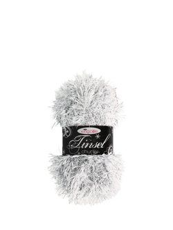 King Cole Tinsel Chunky Yarn, 50g, Silver 206