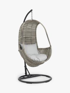 John Lewis Dante Garden Hanging Pod Chair, Grey