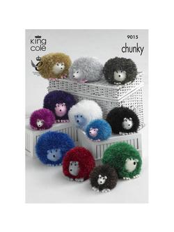 King Cole Chunky Soft Toy Knitting Pattern, 9015, 