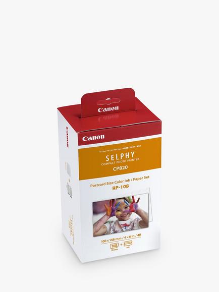 Canon RP-108 Print Pack for SELPHY CP910, CP1200 & CP1300, 108 Prints, 