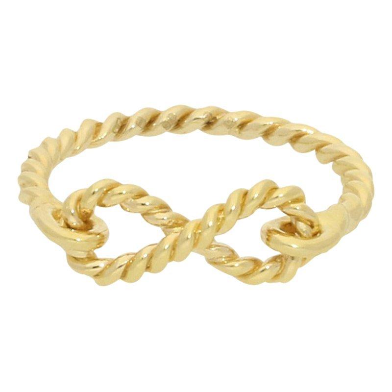 Product image 1 of 3, which shows London Road 9ct Gold Twisted Rope Infinity Ring, Gold, N