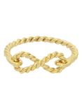 London Road 9ct Gold Twisted Rope Infinity Ring, Gold, N