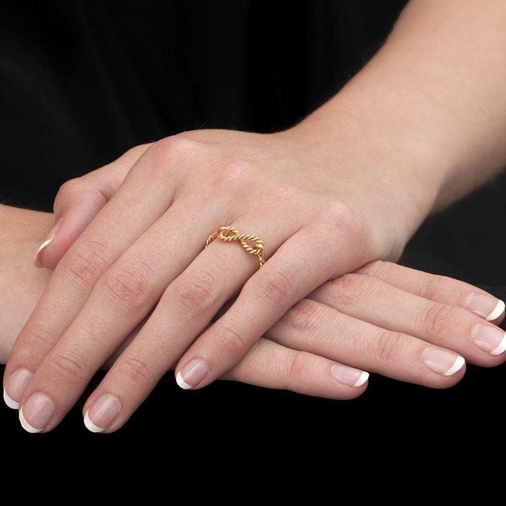 Product image 2 of 3, which shows London Road 9ct Gold Twisted Rope Infinity Ring, Gold, N