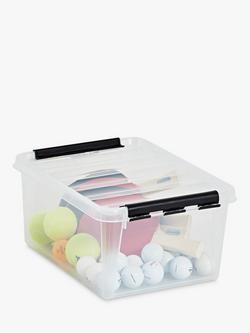 SmartStore Classic Plastic Storage Box with Lid, 14L - view 2, Clear