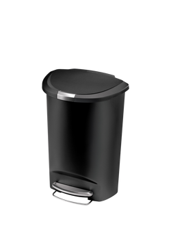 Simplehuman Semi-Round Pedal Bin, 50L, Black