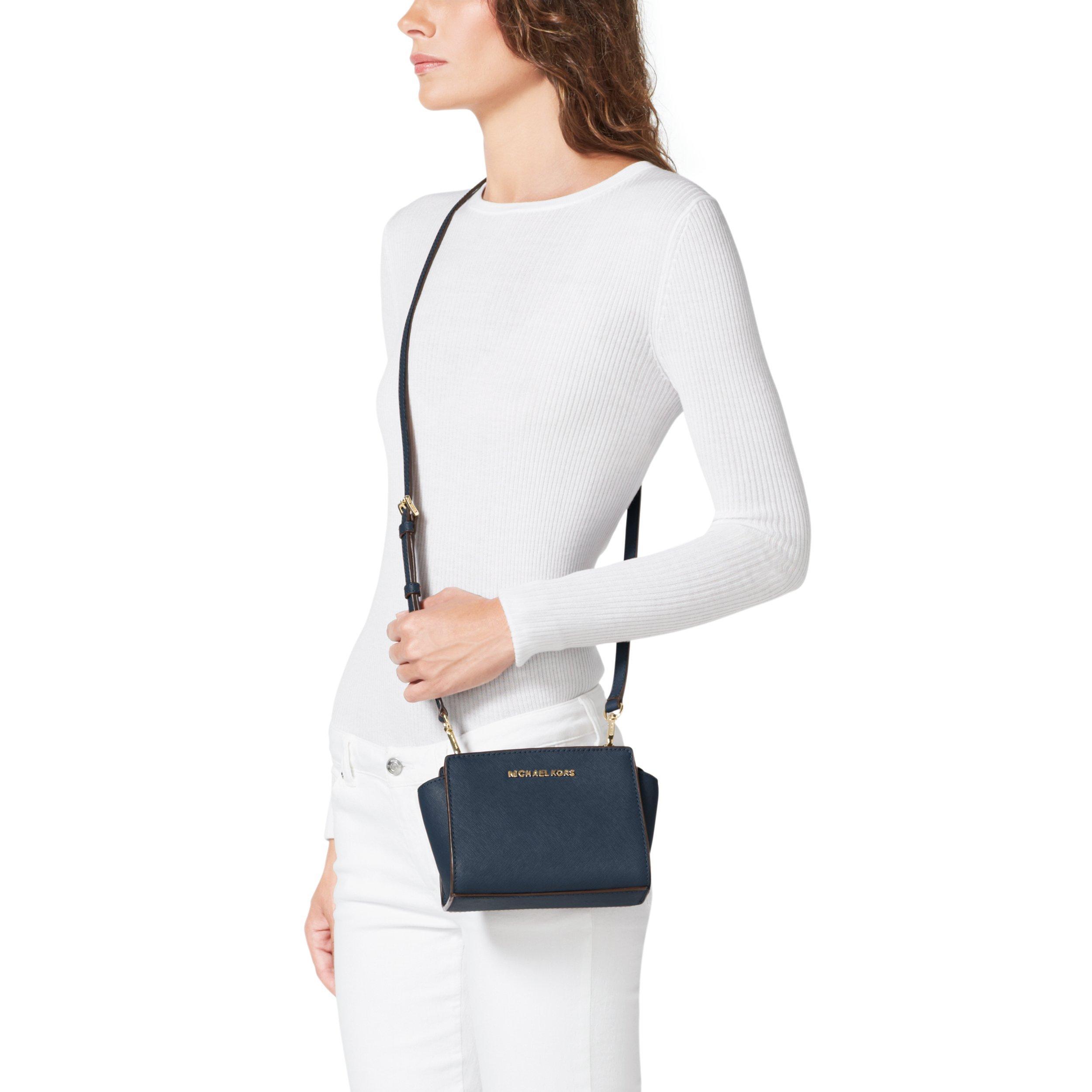 Michael kors selma mini saffiano leather crossbody on sale