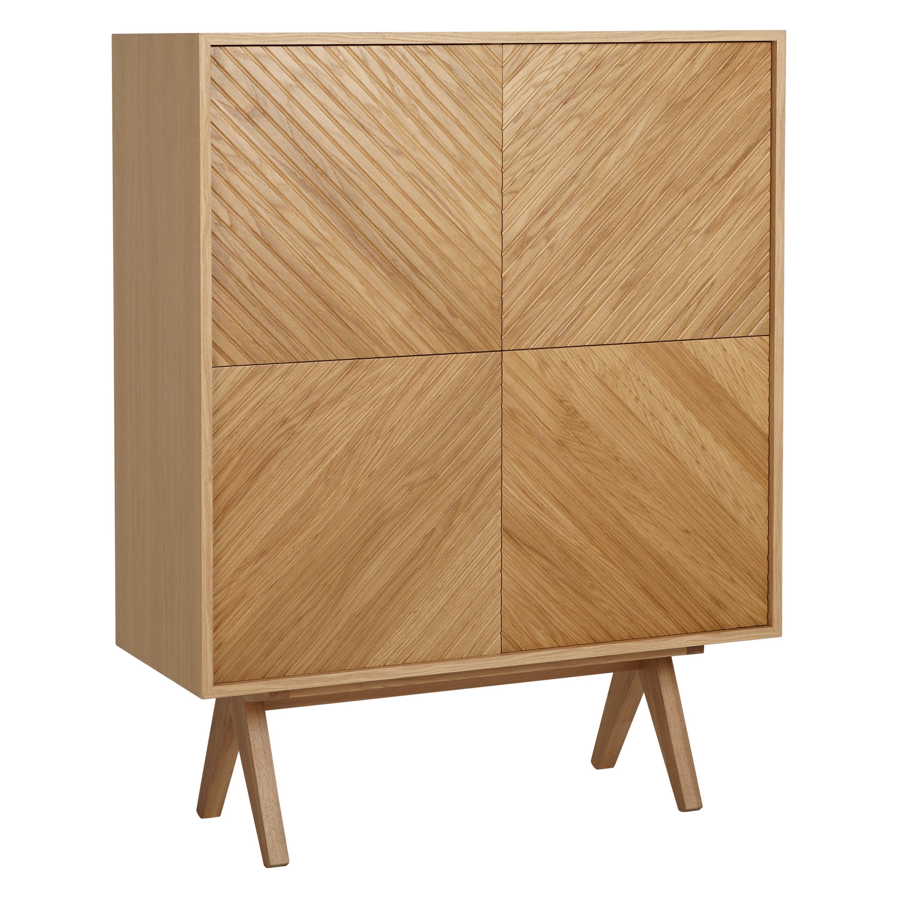 Bethan Gray for John Lewis Newman 4-Door Tall Sideboard, Oak