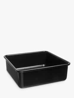 John Lewis Professional Non-Stick Square Cake Tin, 20 x 20cm, Black