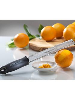 Microplane Stainless Steel Zester/Grater - view 2, Black/Silver