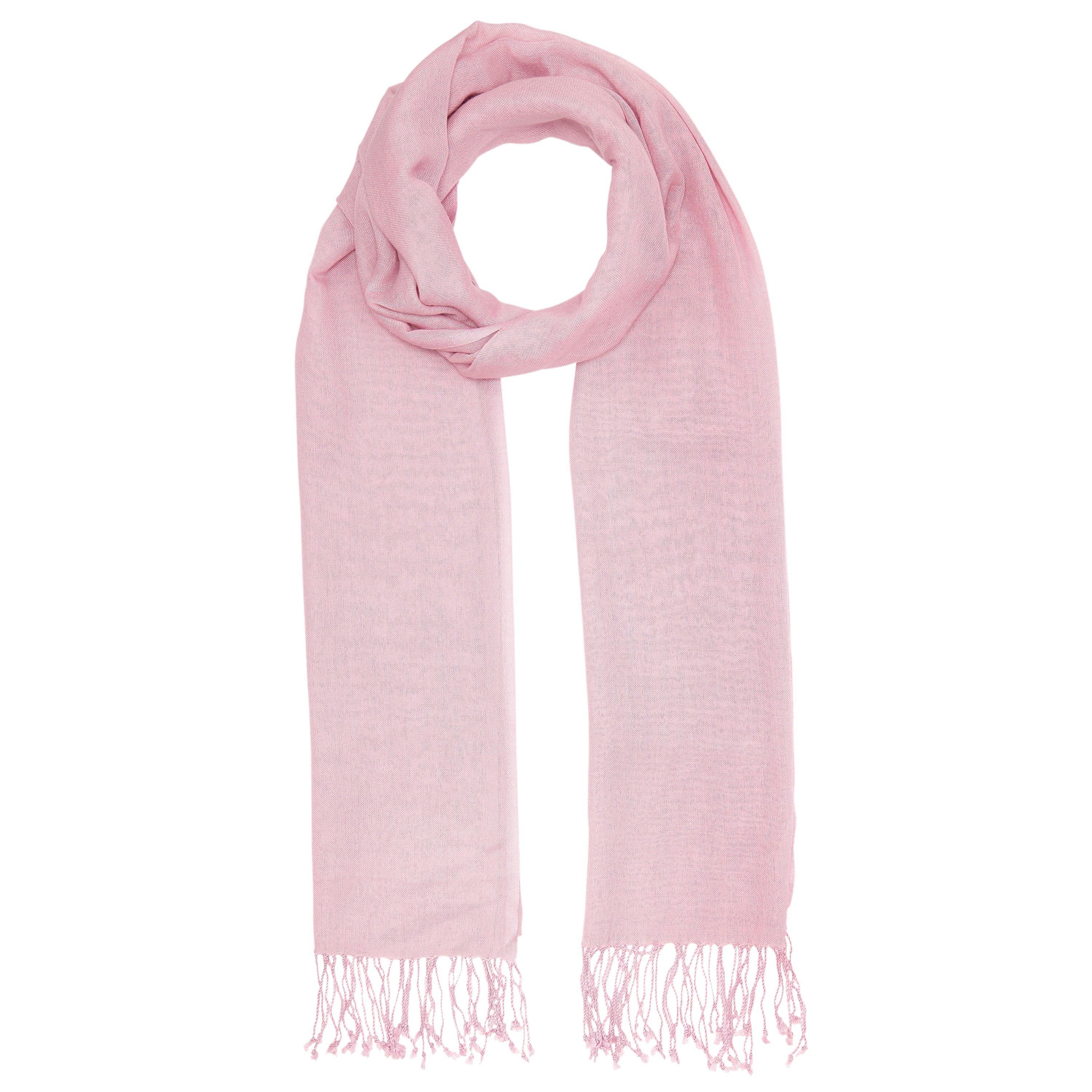 John Lewis & Partners Wool Mix Occasion Scarf, Blush