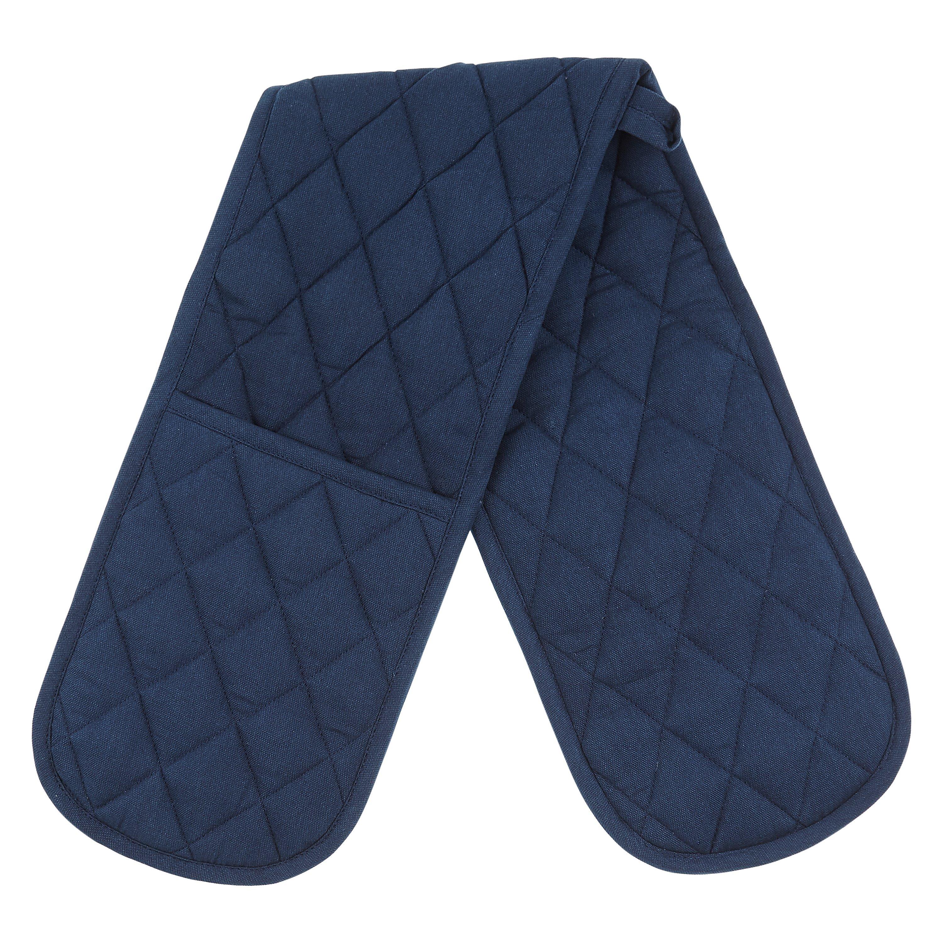 House by John Lewis Plain Navy Oven Glove