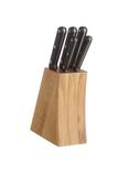 John Lewis Classic Filled Knife Block, Oak Wood, 5 Piece