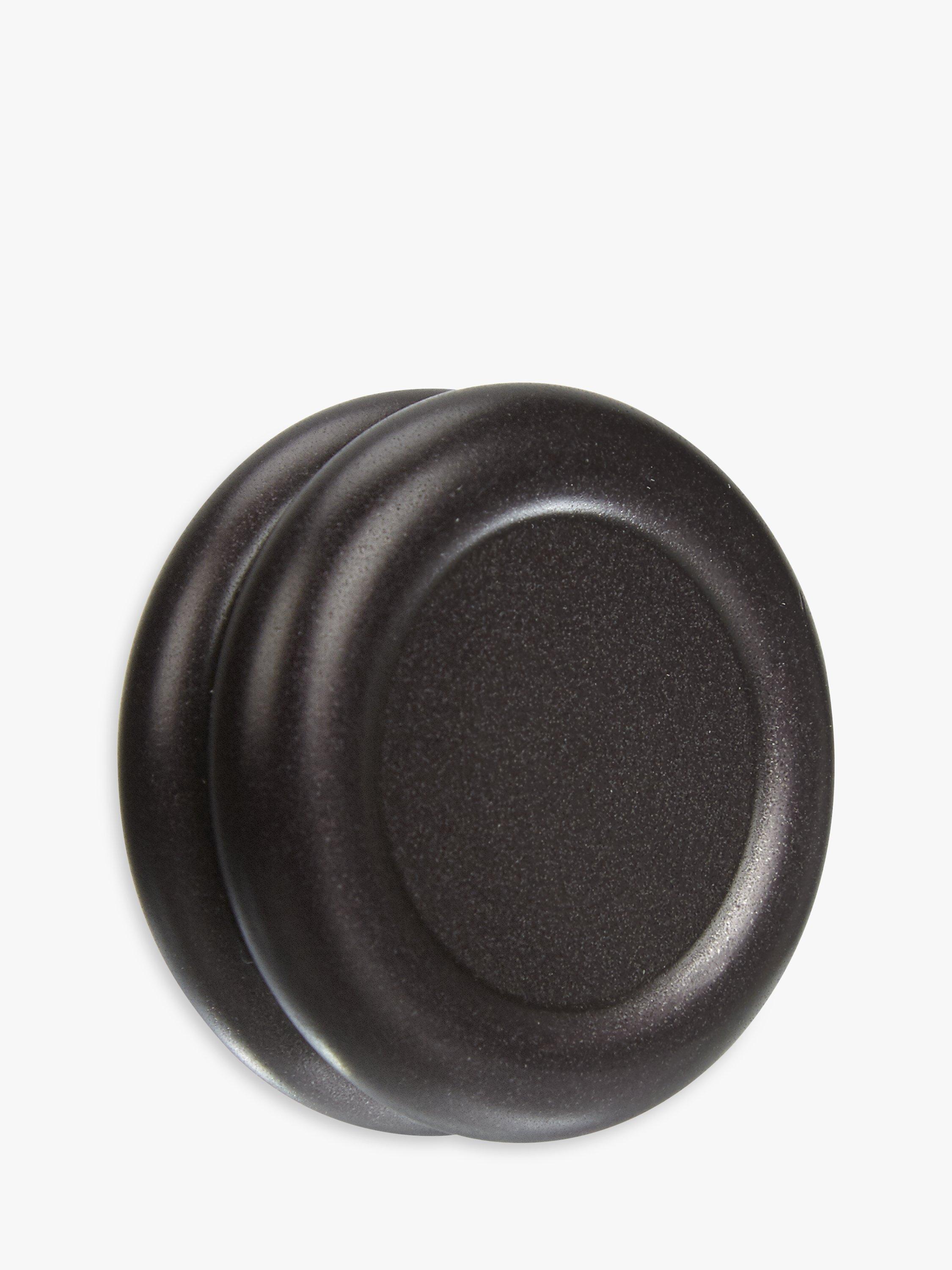 John Lewis Black Waxed Double Stud Finial, Dia.25mm