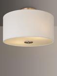 John Lewis Jamieson Semi-Flush Ceiling Light, Satin Nickel