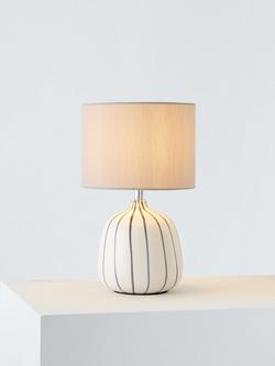 John Lewis Candy Table Lamp, White / Grey
