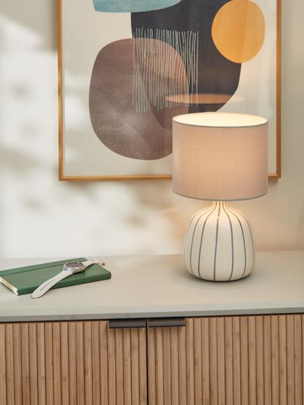 John Lewis Candy Table Lamp - view 2, White / Grey