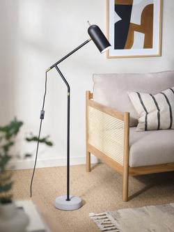 John Lewis No.045 Charter LED Floor Lamp, Black - view 2, 