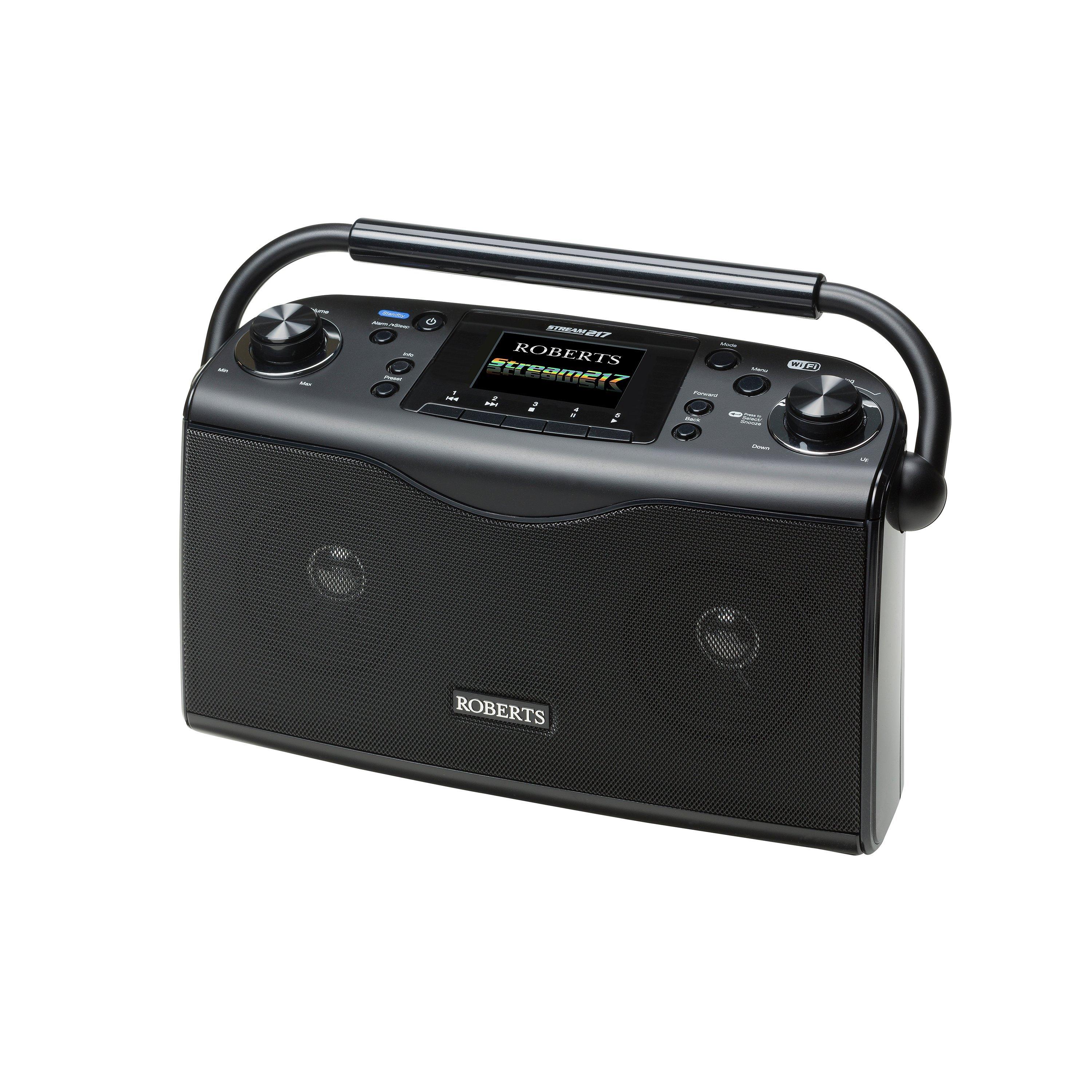 ROBERTS Stream 217 Smart Radio With DAB+/FM/Internet Radio & Spotify Connect, Black