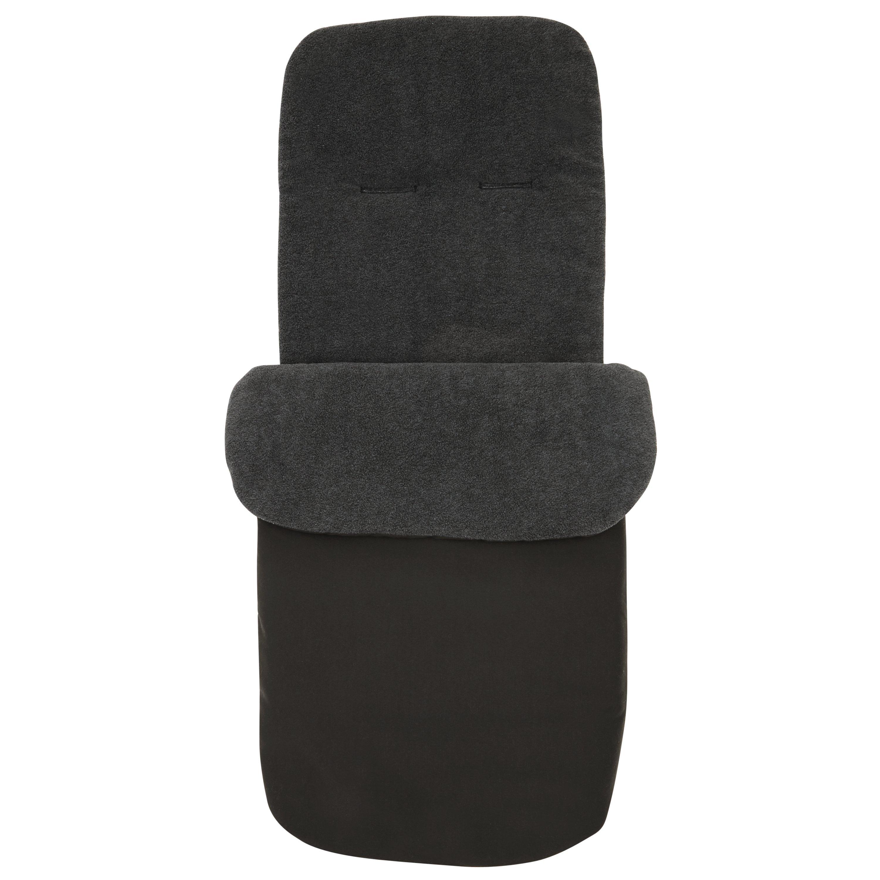 John Lewis ANYDAY Baby Footmuff Black Charcoal