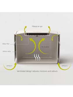 Joseph Joseph Stack Food Waste Caddy, 4L - view 2, Stone