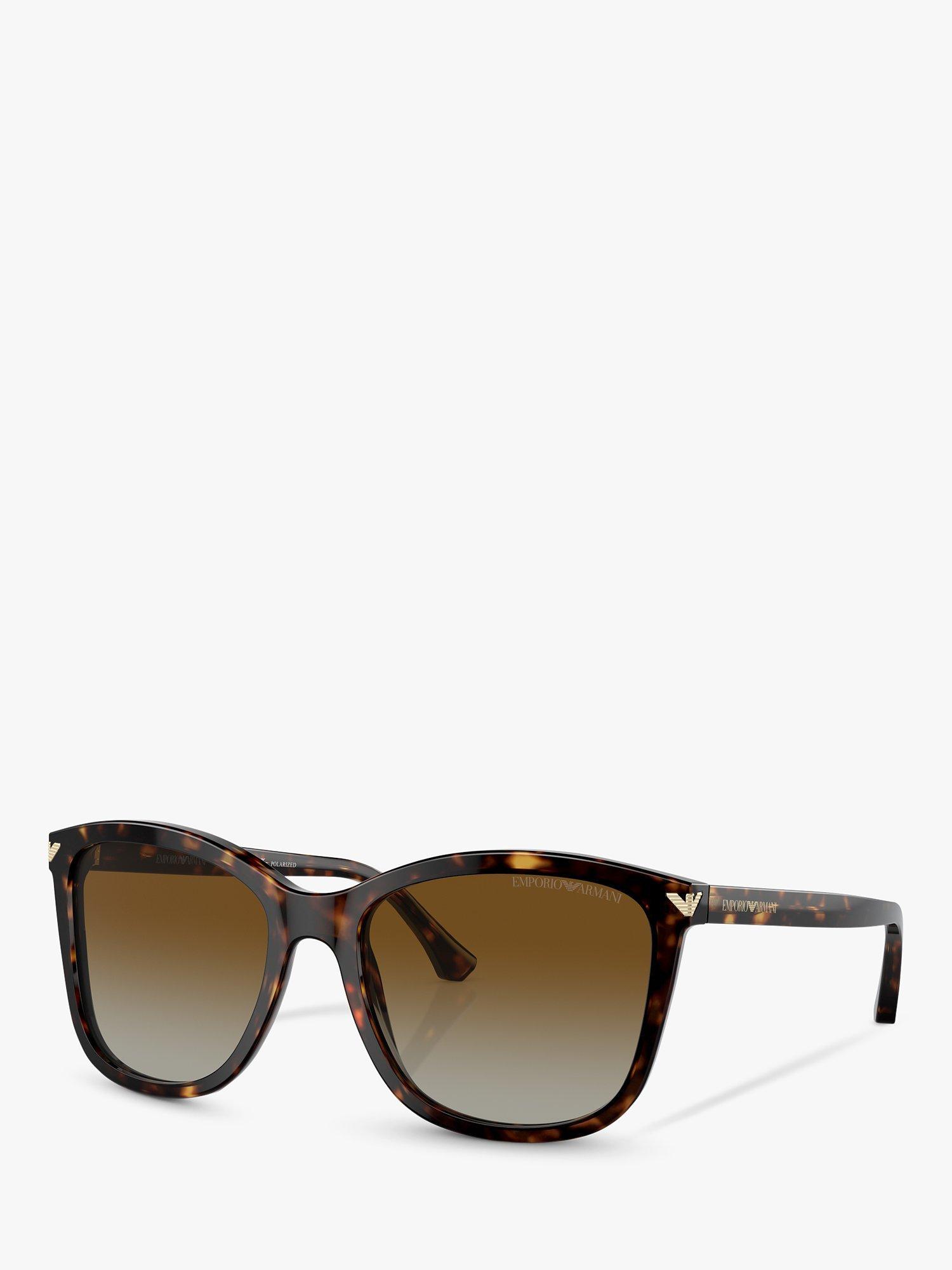 Emporio Armani EA4060 Women s Polarised Square Sunglasses Tortoise