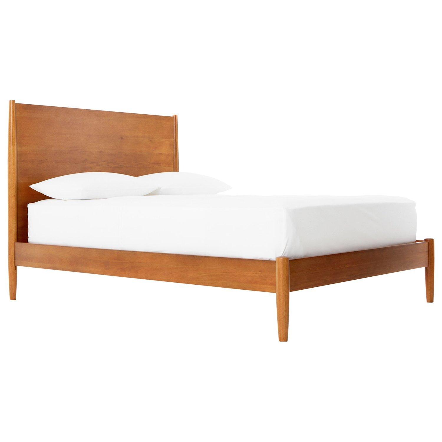 west elm Mid-Century Bed Frame, Acorn, Super King Size