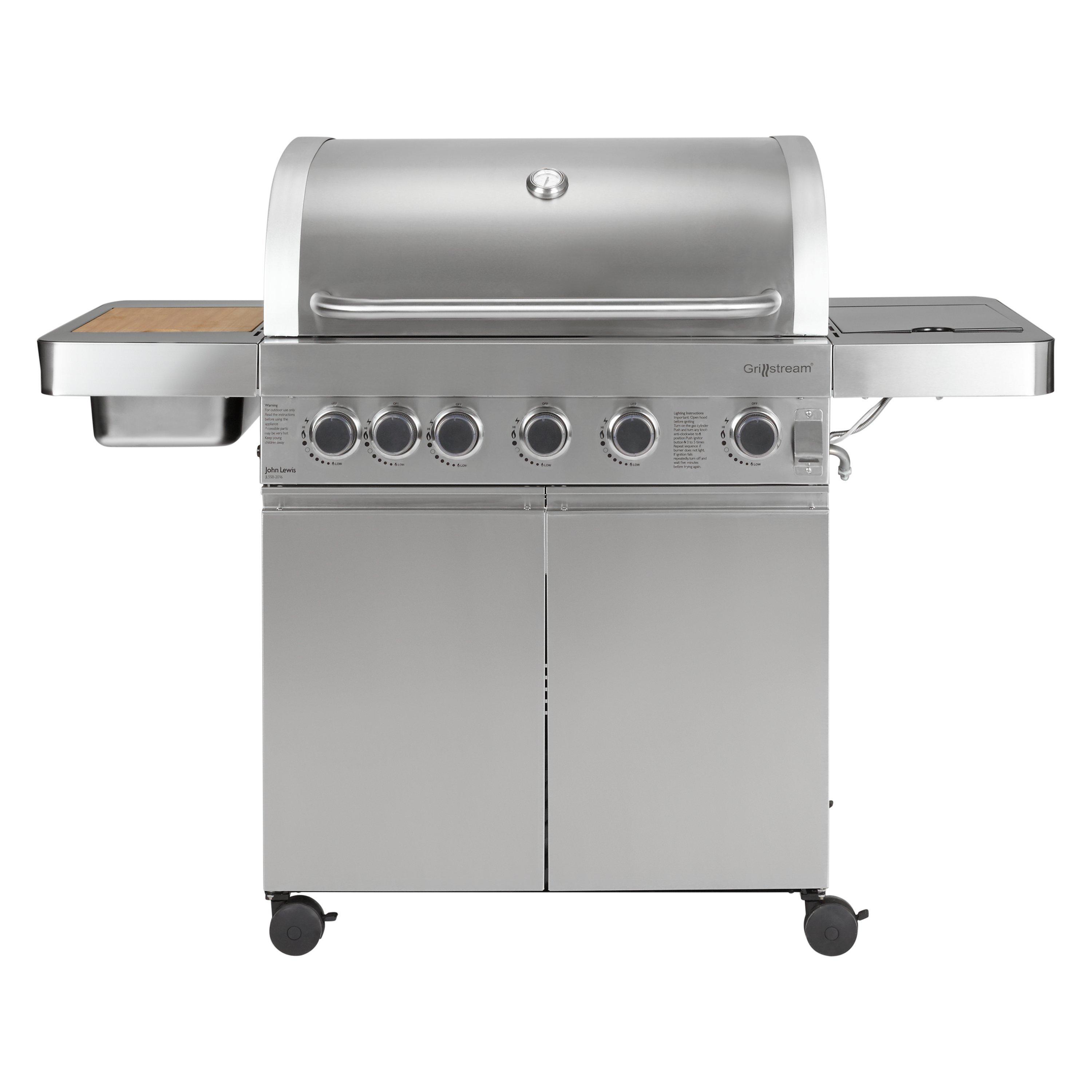John Lewis & Partners 5 Burner Deluxe Grill Stream BBQ