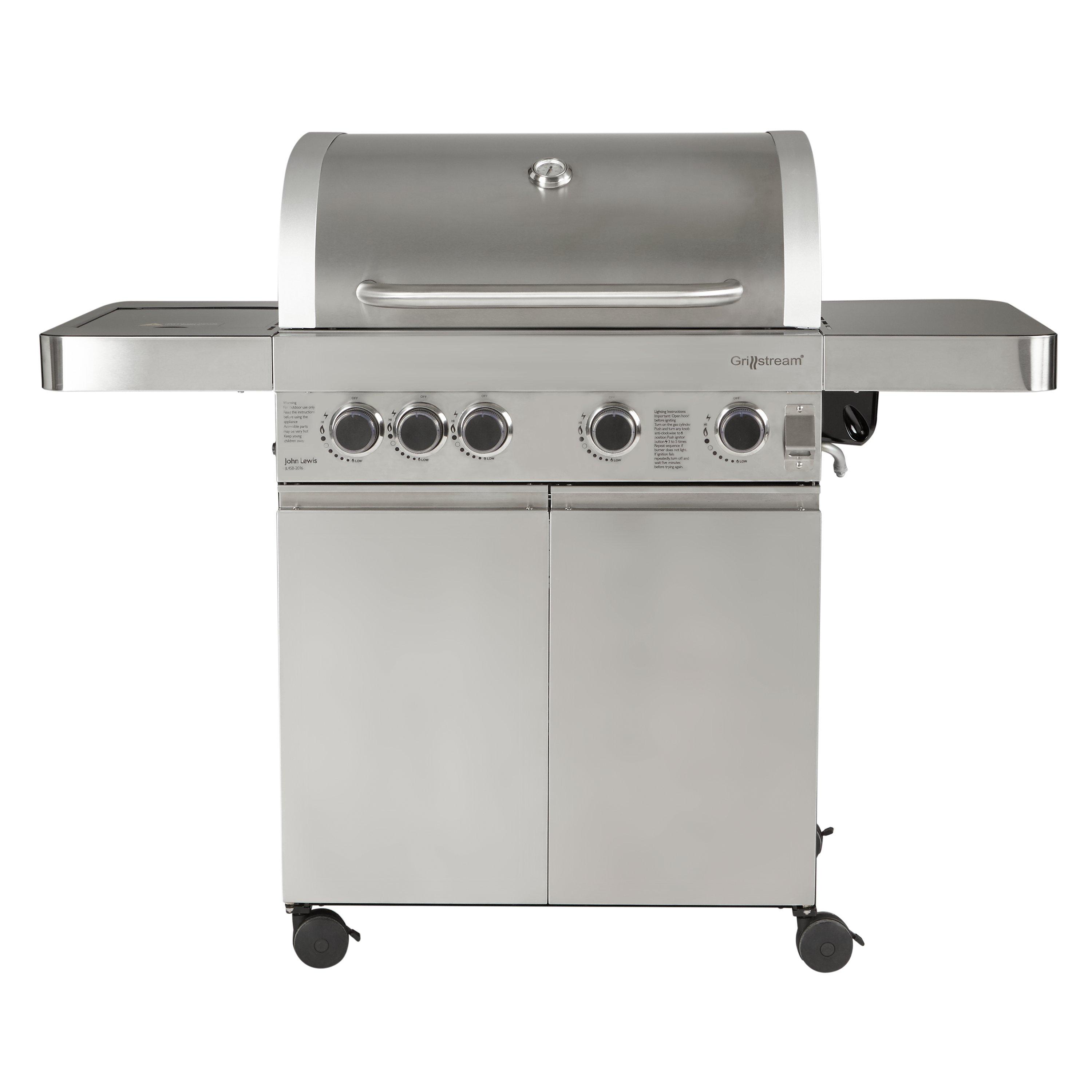 John Lewis & Partners 4 Burner Deluxe Grill Stream BBQ