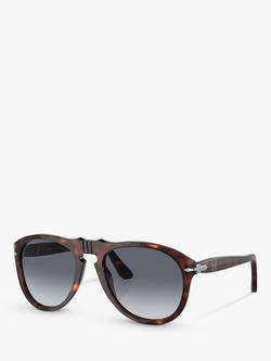 Persol PO0649 Aviator Sunglasses, Tortoise/Blue