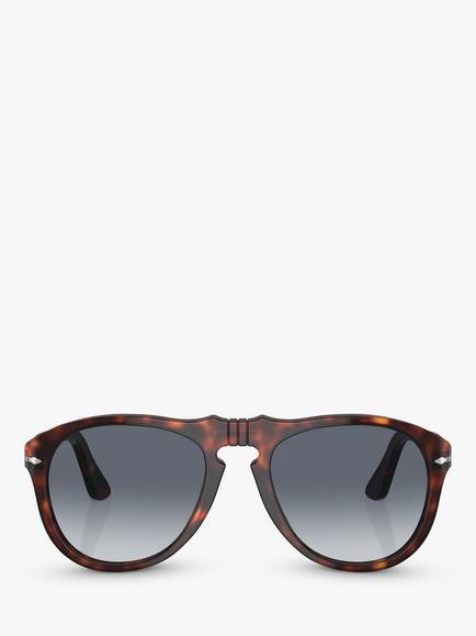 Persol PO0649 Aviator Sunglasses - view 2, Tortoise/Blue